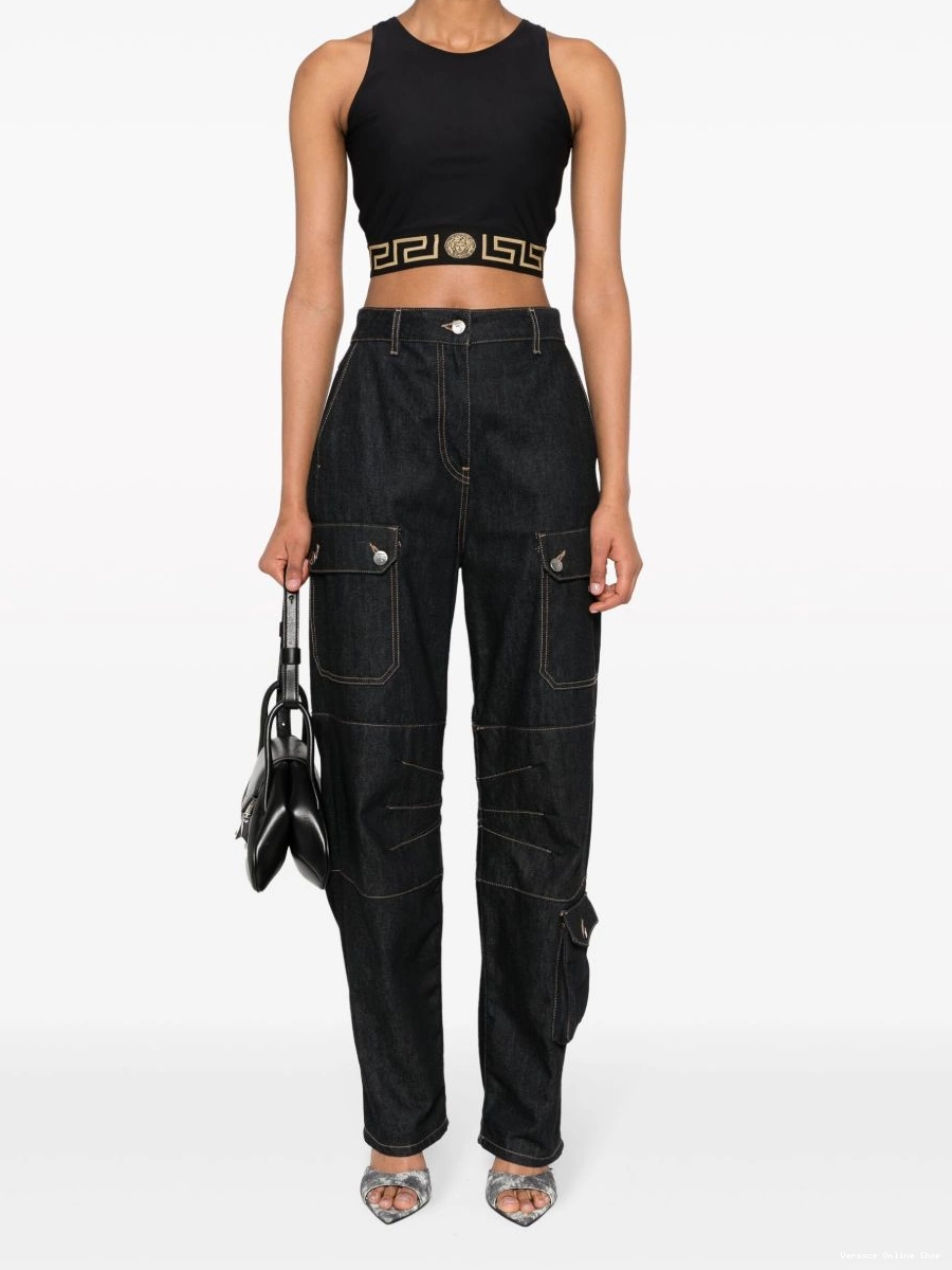 Cheap crop top Versace Greca Women 0824
